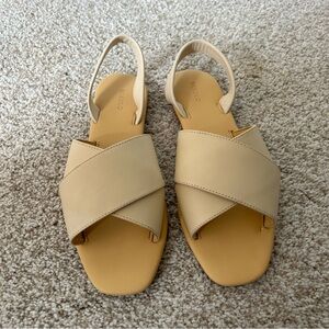 Nisolo All Day Cross Strap Bone brand new sandals size 9